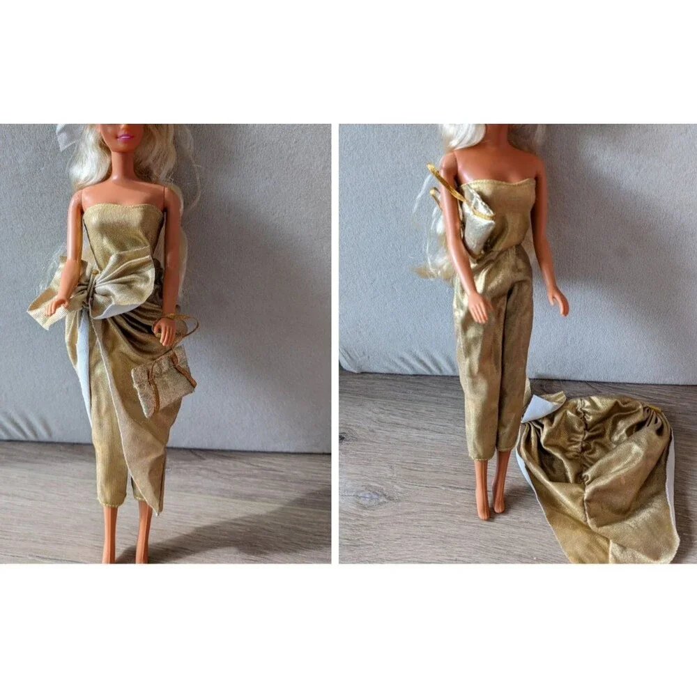 Vintage Jem and the Holograms Music Is Magic Gold Jumpsuit Purse Barbie -NO Doll